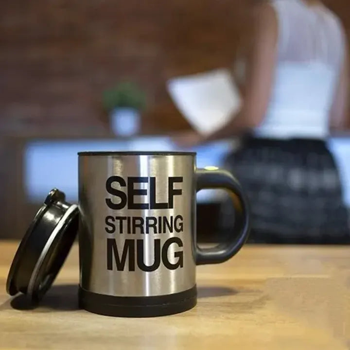 Self Stirring Mug | Electric High Speed Mixing Cup | 13.5oz Self Stirring Coffee Mug | Glass Automatic Stirring Cup for Coffee | Milk | Protein Powder at Home | Office | Travel