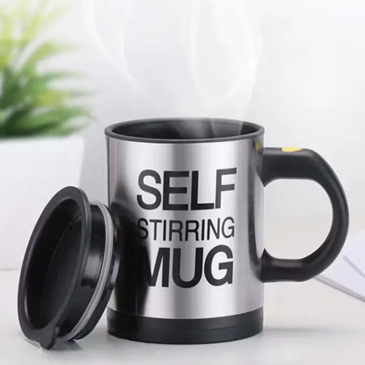 Self Stirring Mug | Electric High Speed Mixing Cup | 13.5oz Self Stirring Coffee Mug | Glass Automatic Stirring Cup for Coffee | Milk | Protein Powder at Home | Office | Travel