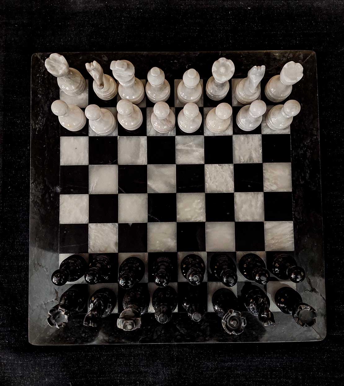 Marble Chess Set With Luxury Storage Box, Chess Board White & Black Marble Chess Sets & Marble Chess Pieces, Unique Chess Sets For Adults And Modern Chess Boards Decor