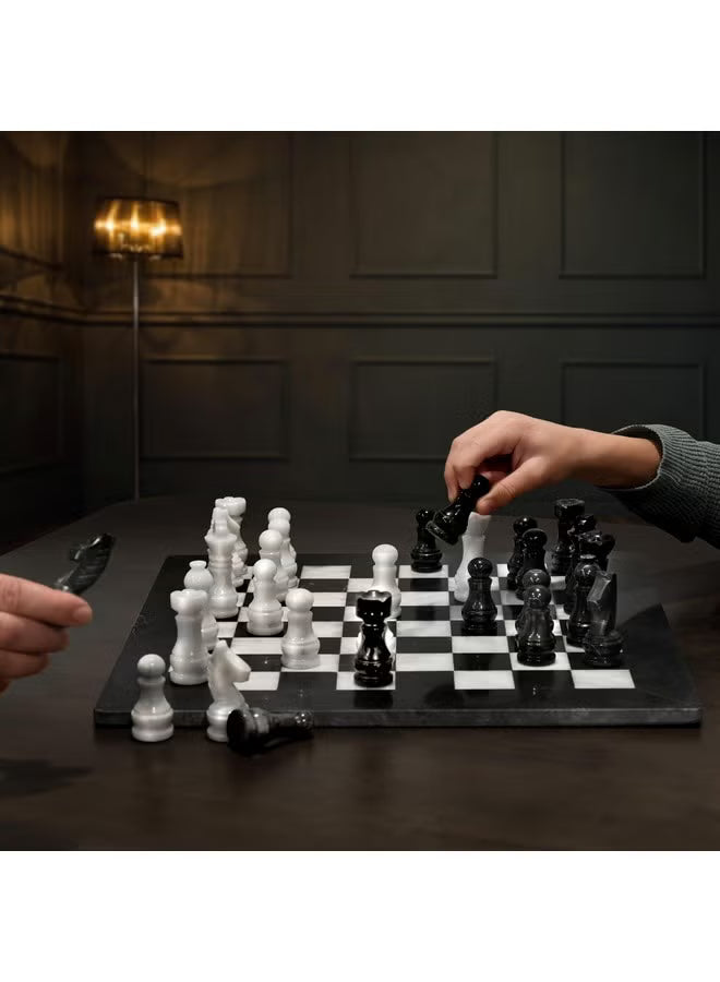 Marble Chess Set With Luxury Storage Box, Chess Board White & Black Marble Chess Sets & Marble Chess Pieces, Unique Chess Sets For Adults And Modern Chess Boards Decor