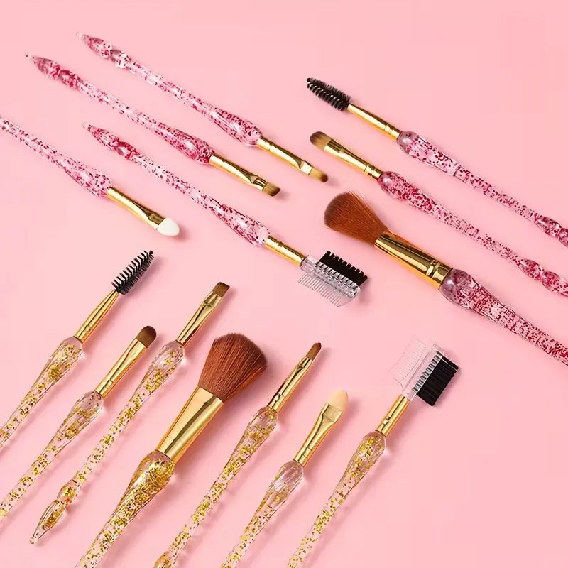 Creative Gold Glitter Makeup Brush Set 7pcs