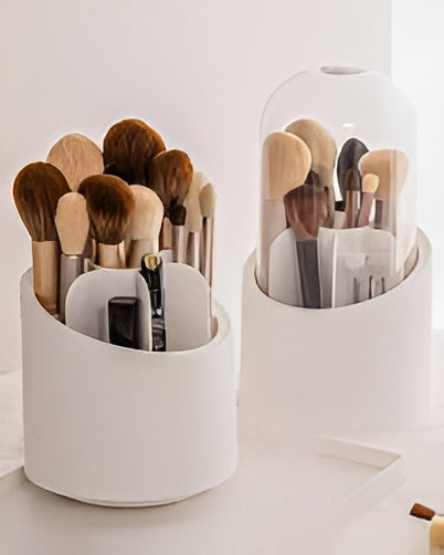 VanityPro 360° Makeup Brush Organizer with Protective Cover