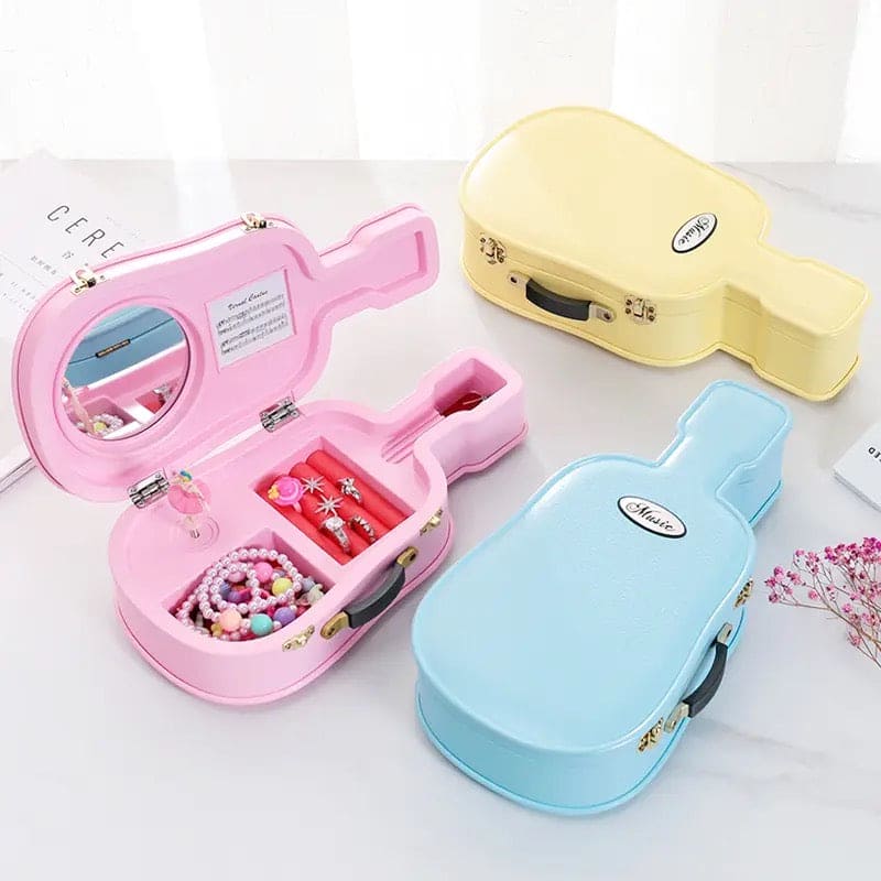 Creative Suitcase Style Music Jewelry Cosmetics Storage Box | Rotating Ballerina Girl Toy For Kid