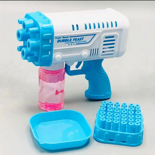 Bubble Machine Automatic Electric Gatling Bubble Guns | Bubble Maker 32 Hole Bubble Gun |  1 Liquid Bottle Outdoor Fun Kids Toys for Boys and Girls