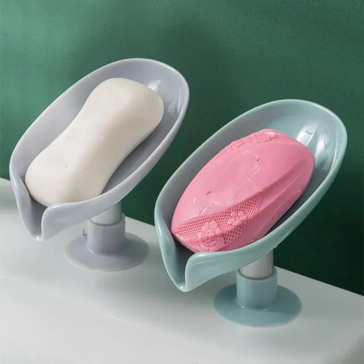 Newstyle Leaf Shape Soap Box | Drain Soap Holder Box | Bathroom Shower Soap Holder Dish | Storage Plate Tray