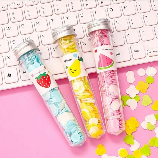 Portable Mini Body Washing Bath | Test Tube Confetti Foaming Flower | One time Paper Soap Slice