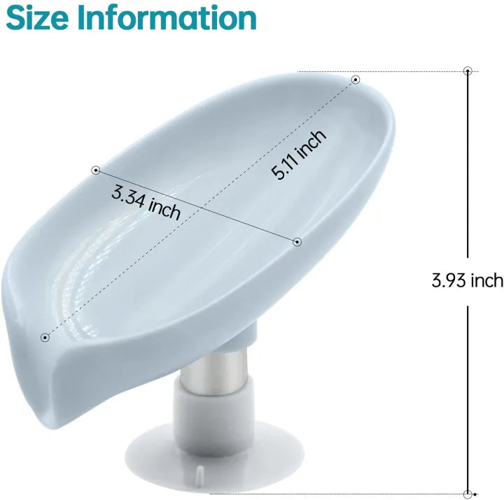 Newstyle Leaf Shape Soap Box | Drain Soap Holder Box | Bathroom Shower Soap Holder Dish | Storage Plate Tray
