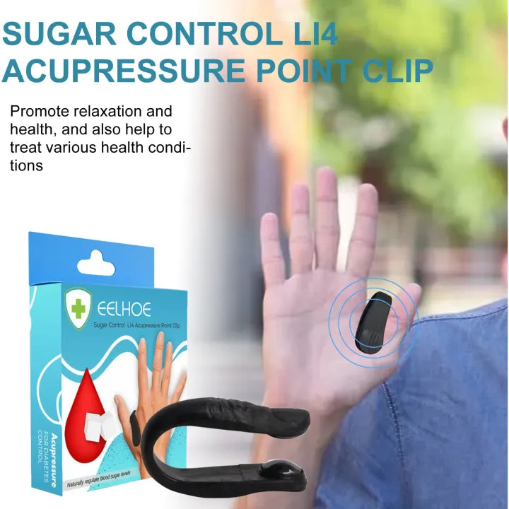 Sugar Control Acupressure Clip for Diabetics Sugar Control LI4 Acupressure Point Clip Headache Relief Product | Headache Migraine & Tension Relief