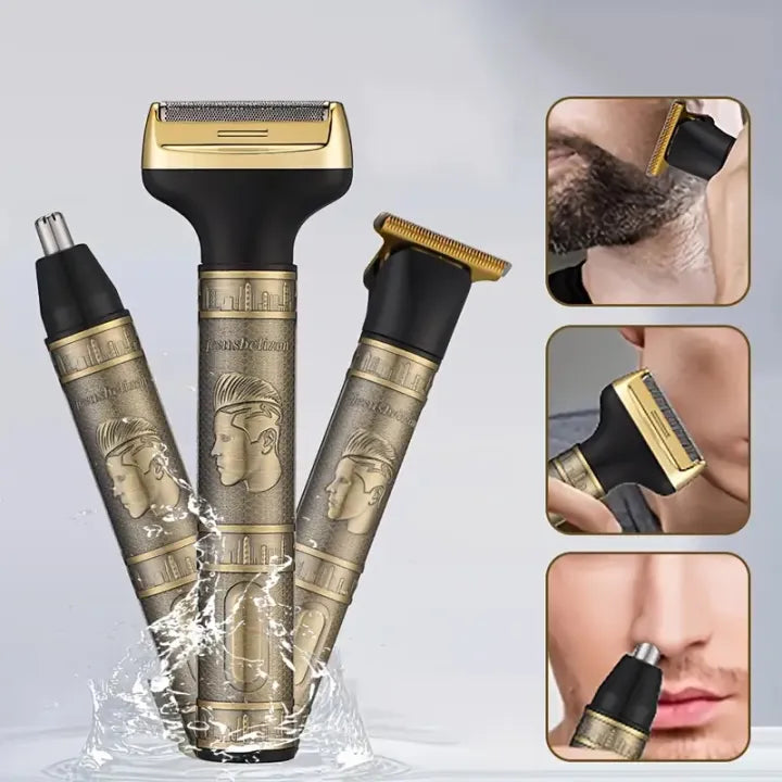 TRIMUX 3 in 1 PROFESSIONAL T9 DRAGON STYLE TRIMMER FOR MEN | Usb Rechargeable | Outline Edger Beard Trimmer | GROOMING KIT FOR MEN