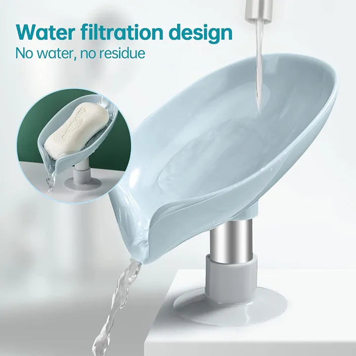 Newstyle Leaf Shape Soap Box | Drain Soap Holder Box | Bathroom Shower Soap Holder Dish | Storage Plate Tray