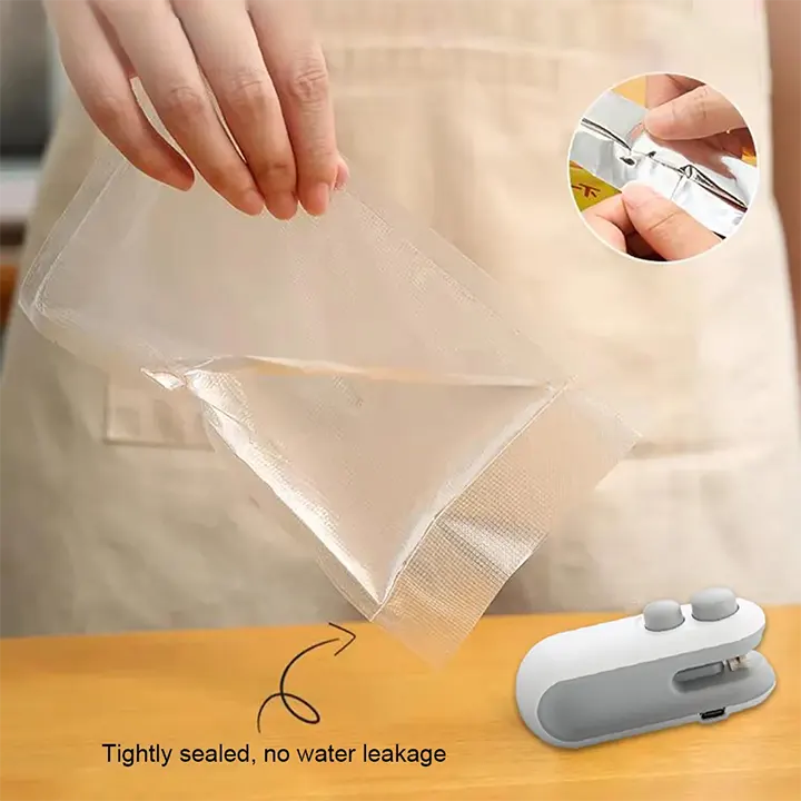 Sealing Machine Rechargable | 2 In 1 Bag Mini Heat Sealer | Storage Bag Plastic Package Snack Sealer Handheld Heat Sealer for Food