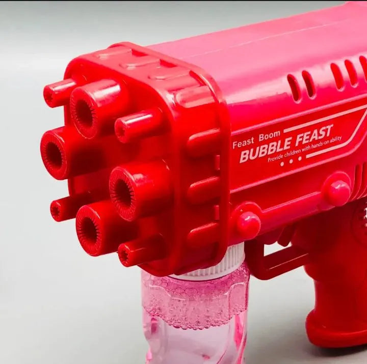 Bubble Machine Automatic Electric Gatling Bubble Guns | Bubble Maker 32 Hole Bubble Gun |  1 Liquid Bottle Outdoor Fun Kids Toys for Boys and Girls