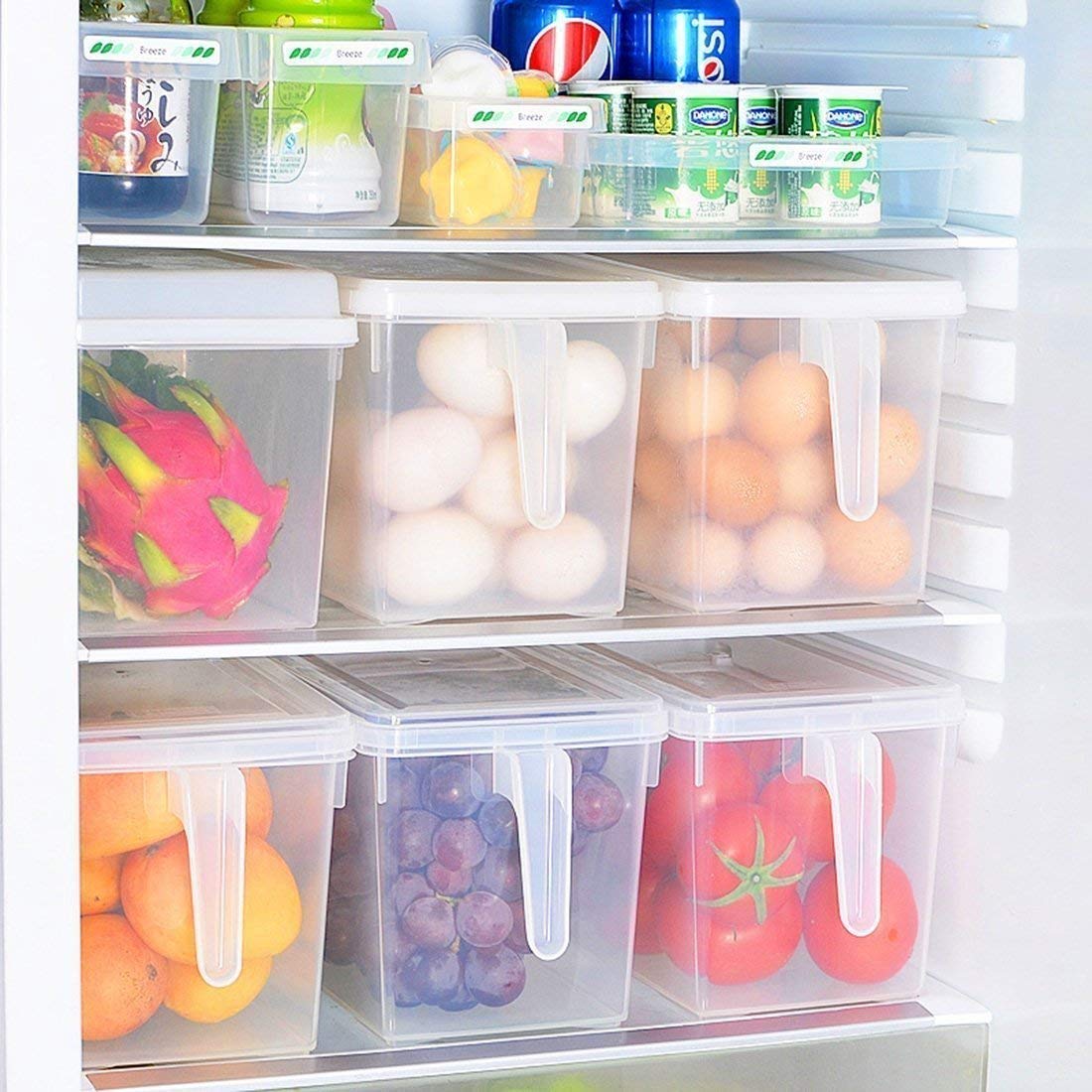 Kitchen Fridge Organizer Box with Lid, 5L Capacity, 1 Compartments