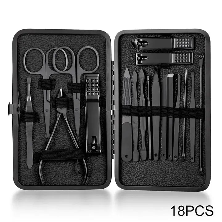 Nail Clippers Manicure Tool Set | Portable Travel Case | Dead Skin Clippers | Cuticle Nippers and Cutter Kit | Nail Clippers Pedicure Kit