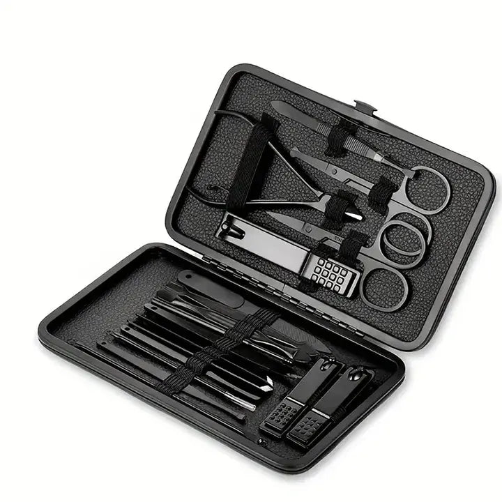 Nail Clippers Manicure Tool Set | Portable Travel Case | Dead Skin Clippers | Cuticle Nippers and Cutter Kit | Nail Clippers Pedicure Kit