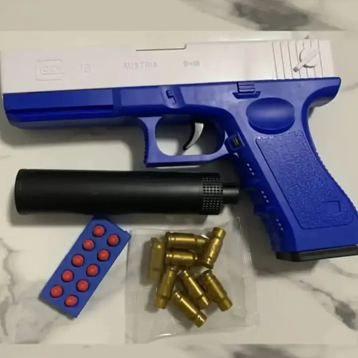 Soft Bullet Toy Manual Lunch Gun | Children Outdoor Shooting Toy | Birthday Gift For Boys | Bullet Shell Ejection Blaster | Automatic continuous Shooting Toy Gun | Birthday Gifts | Outdoor Handgun soft bullet