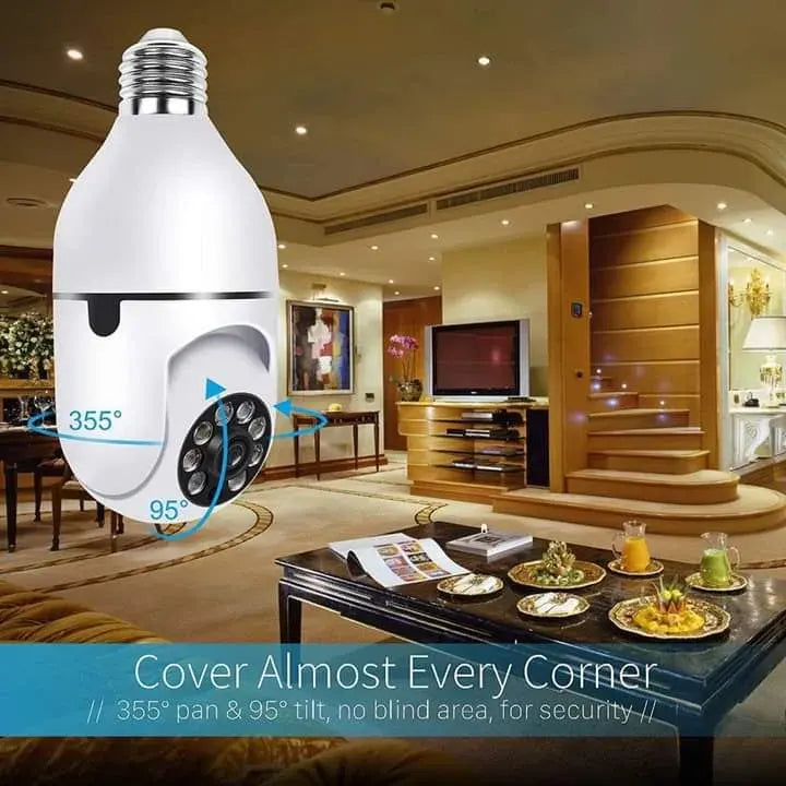 CCTV - 1080P Full HD CCTV Camera | Wifi Smart Camera | Home Security Camera | Wifi Camera Blub Socket | Security Camera For Home Wifi