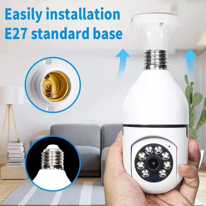 CCTV - 1080P Full HD CCTV Camera | Wifi Smart Camera | Home Security Camera | Wifi Camera Blub Socket | Security Camera For Home Wifi
