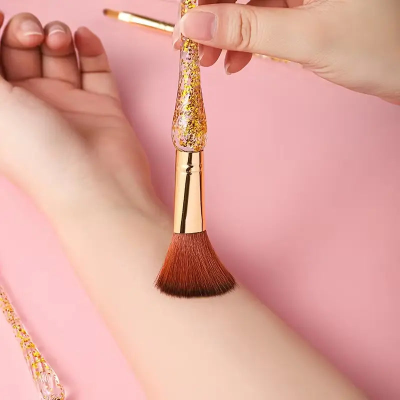 Creative Gold Glitter Makeup Brush Set 7pcs