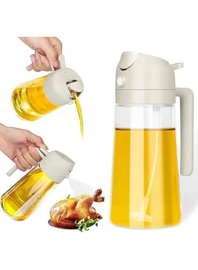 Dual Spray Oil Dispenser Bottle – One-Press Mist & Pour Control for Healthy Cooking